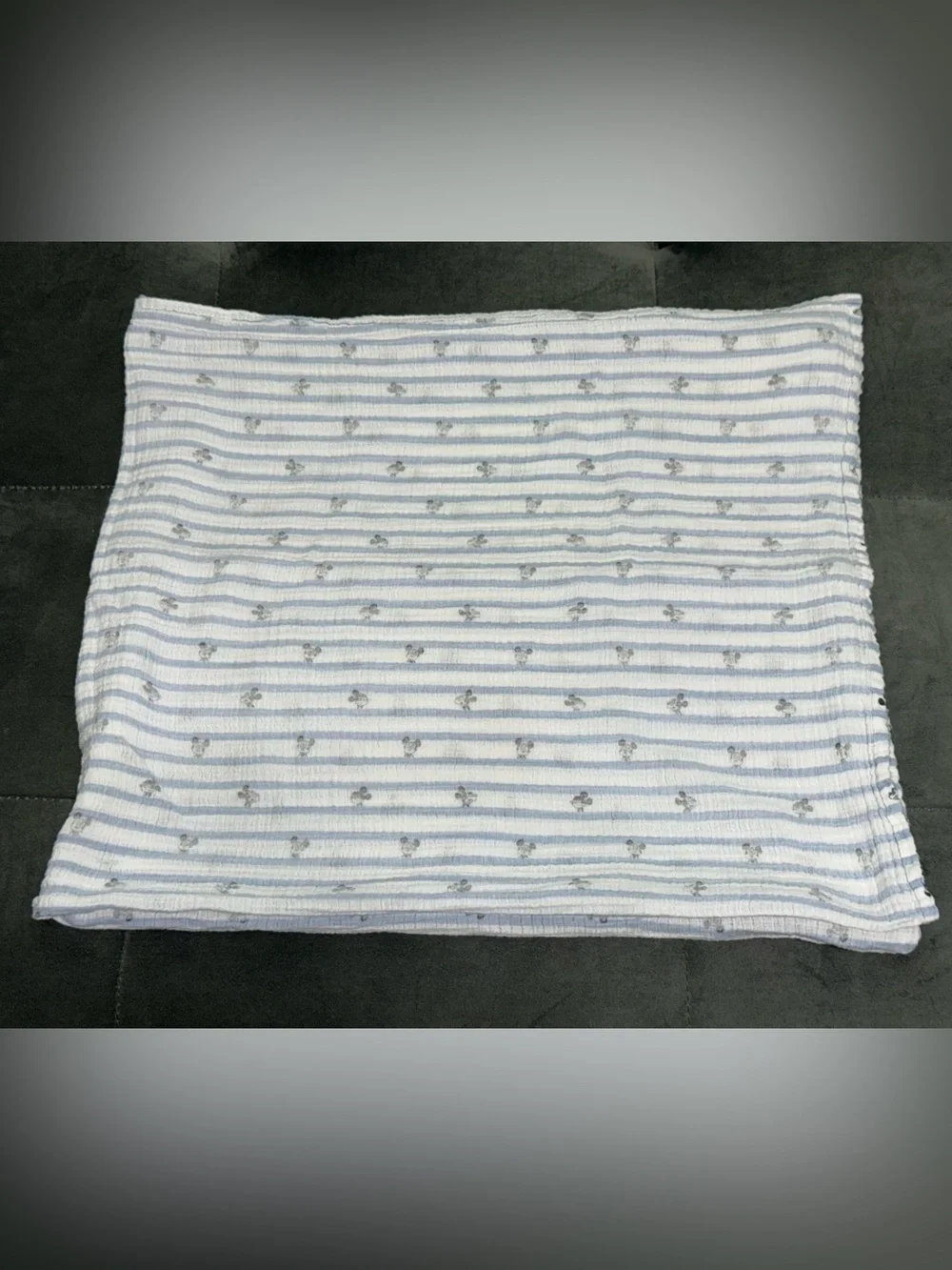 Disney Baby x aden & anais Mickey Mouse Striped 43” x 38” Muslin Swaddle Blanket